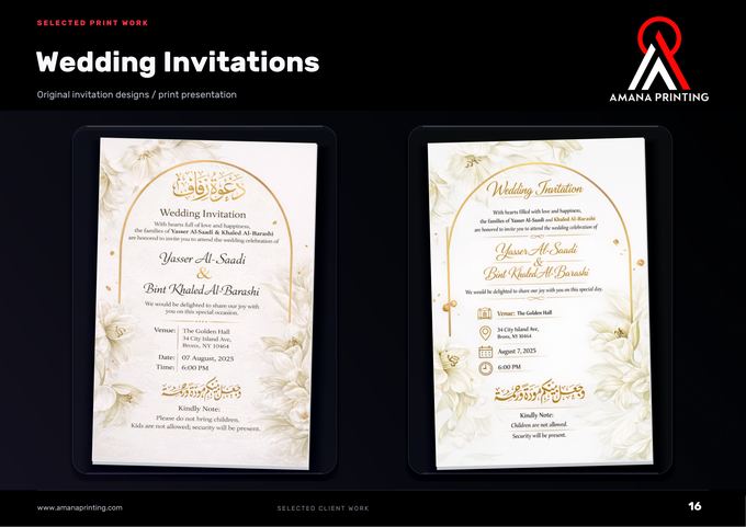 Wedding Invitations — Amana Printing