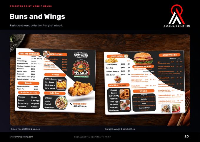 Buns and Wings — Amana Printing