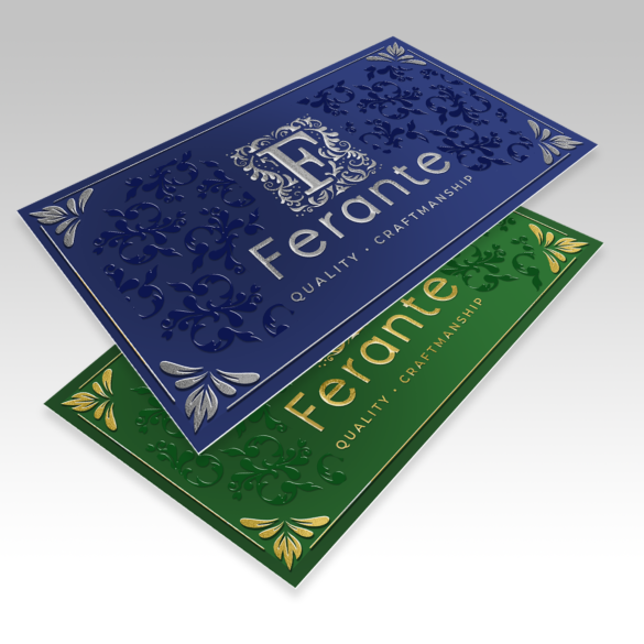 dual raised business cards